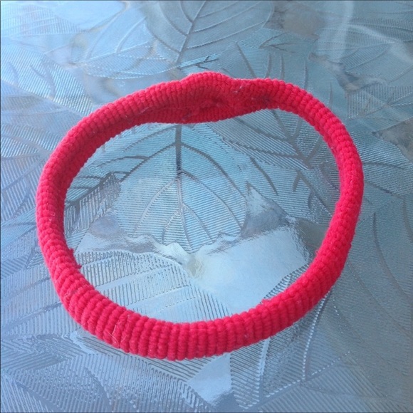 Y2K Under armour red stretch terrycloth wrist arm band - Picture 2 of 2